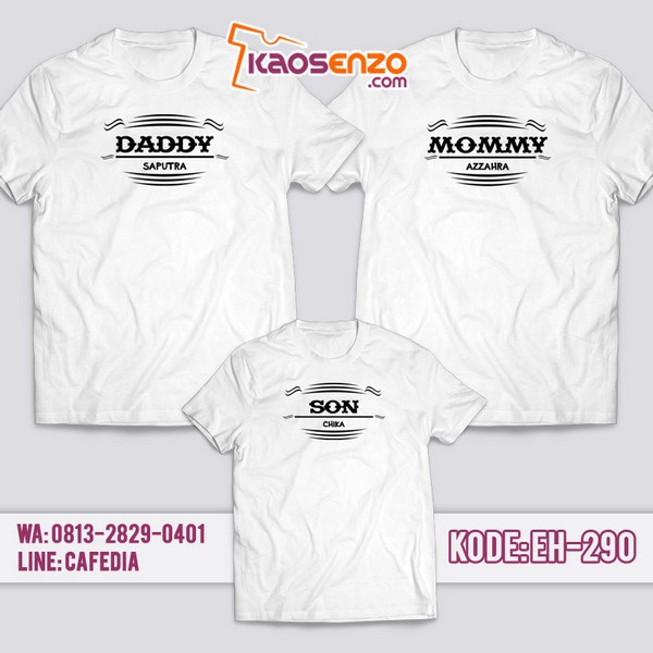 Baju Kaos Couple Keluarga Custom Nama Keluarga | Kaos Family Custom Nama Keluarga - EH 290