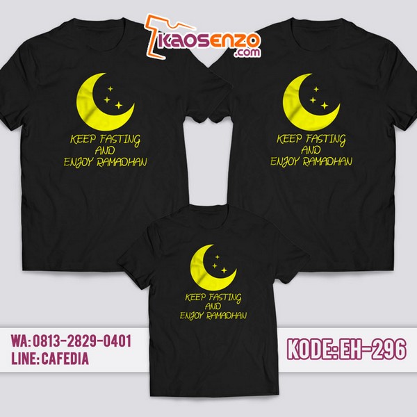 Baju Kaos Couple Keluarga Custom Enjoy Ramadhan | Kaos Family Custom Enjoy Ramadhan - EH 296