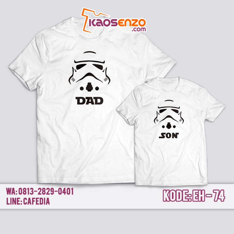 Baju Kaos Keluarga | Kaos Star Wars Anak & Dewasa | Kaos Parodi Custom Nama | Gratis Ganti Nama/Tulisan 