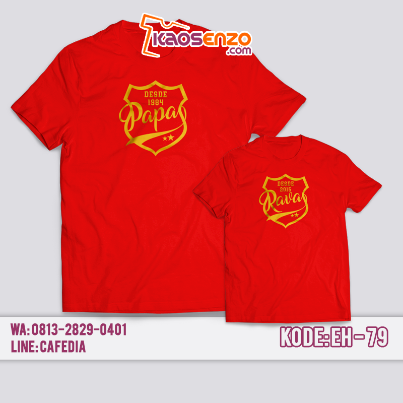 Baju Kaos Keluarga | Kaos Nama Anak & Dewasa | Custom Nama | Gratis Ganti Nama/Tulisan 