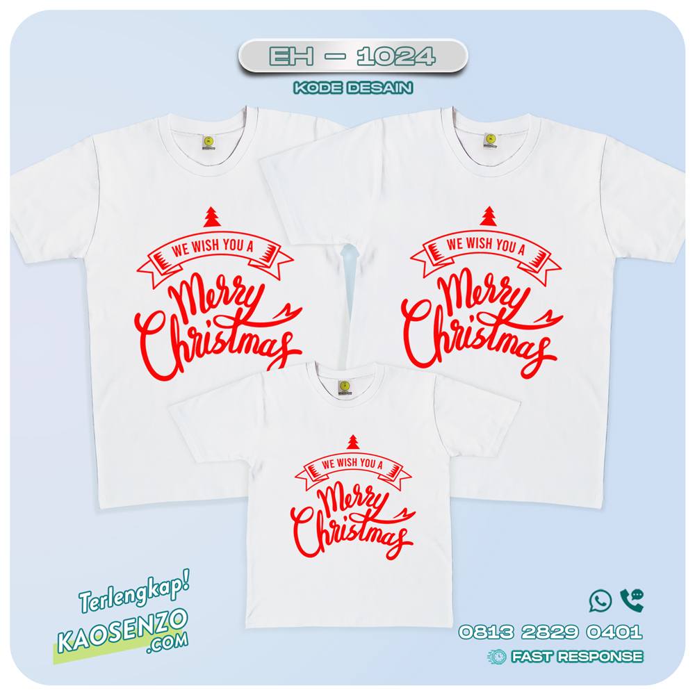 Baju Kaos Couple Keluarga | Kaos Family Custom Natal - EH 1024