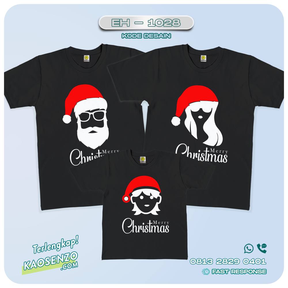 Baju Kaos Couple Keluarga | Kaos Family Custom Natal - EH 1028
