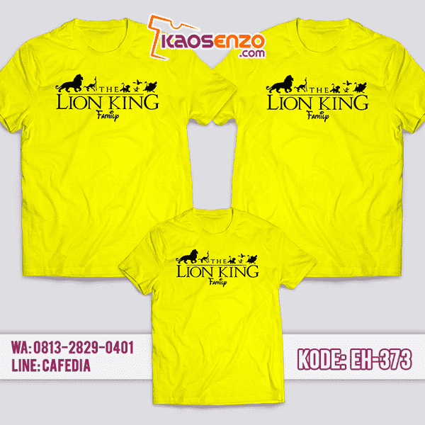 Baju Kaos Couple Keluarga | Kaos Family Custom Lion King - EH 373