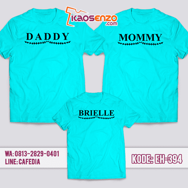 Baju Kaos Couple Keluarga | Kaos Family Custom Nama - EH 394