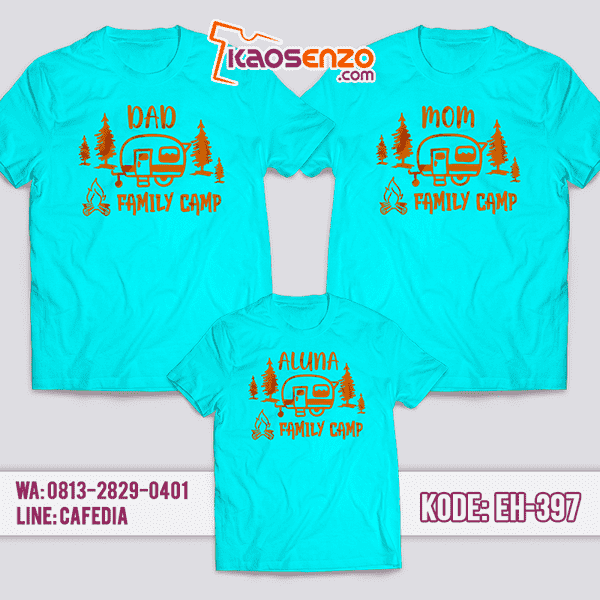 Baju Kaos Couple Keluarga | Kaos Family Custom Family Camp - EH 397