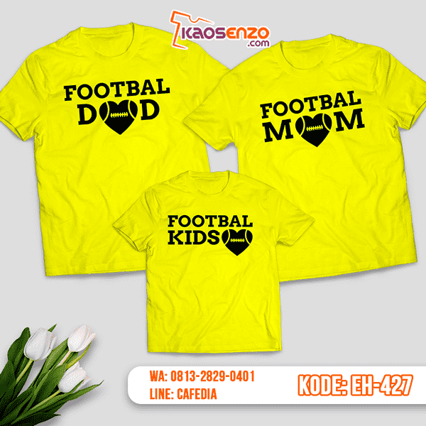 Baju Kaos Couple Keluarga | Kaos Family Custom Football - EH 427