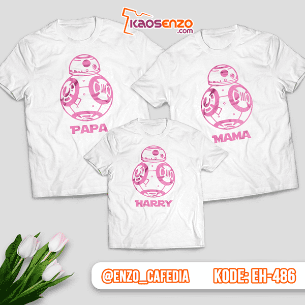 Baju Kaos Couple Keluarga | Kaos Family Custom Motif Star Wars - EH 486