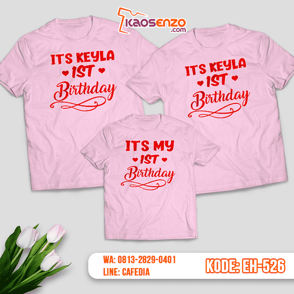 Baju Kaos Couple Keluarga | Kaos Family Custom Birthday - EH 526