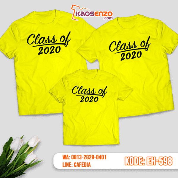 Baju Kaos Couple Keluarga | Kaos Family Custom Motif Graduate - EH 598