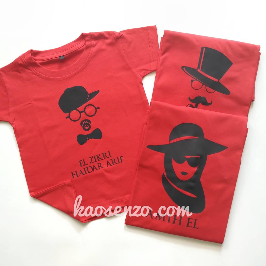 Baju Kaos Keluarga | Anak & Dewasa | Custom Nama | Gratis Ganti Nama/Tulisan