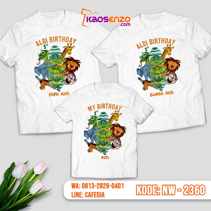 Baju Kaos Couple Keluarga Animal Zoo | Kaos Family Custom | Kaos Animal Zoo - NW 2360