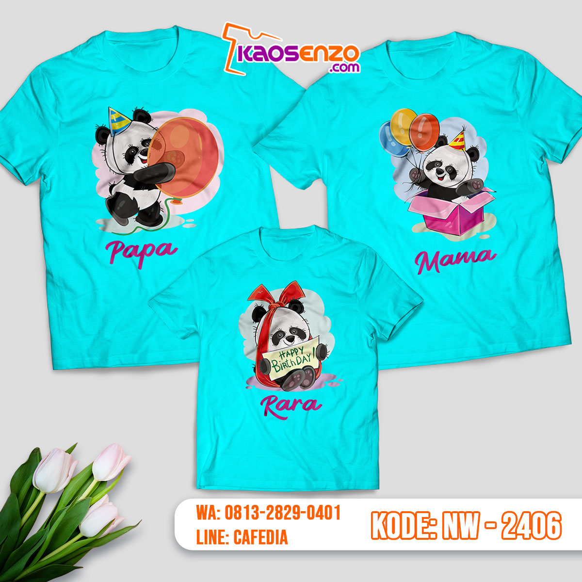 Baju Kaos Couple Keluarga Animal Zoo | Kaos Family Custom | Kaos Animal Zoo - NW 2406