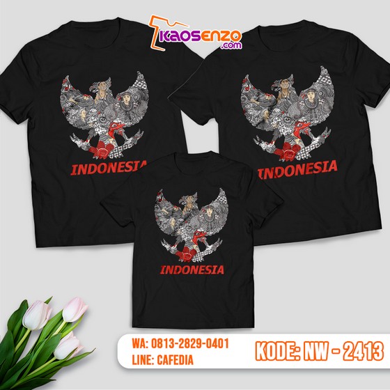  Baju Kaos Couple Keluarga Indonesia | Kaos Family Custom Indonesia -NW 2413