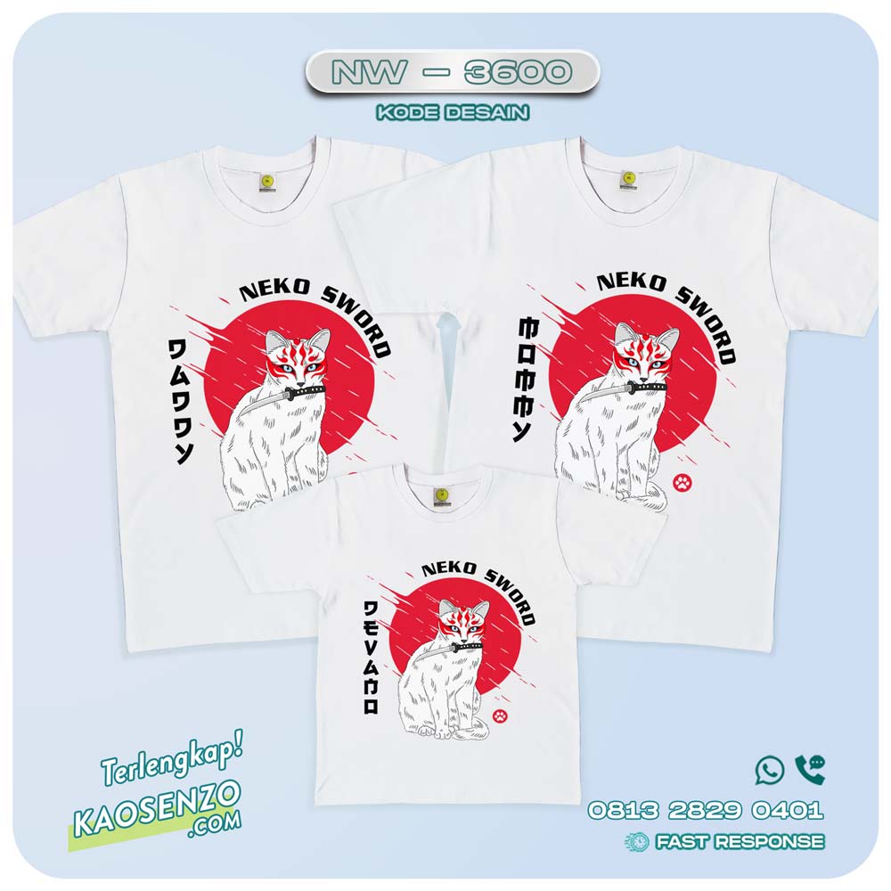 Kaos Couple Keluarga | Kaos custom Family Japanese- NW 3600