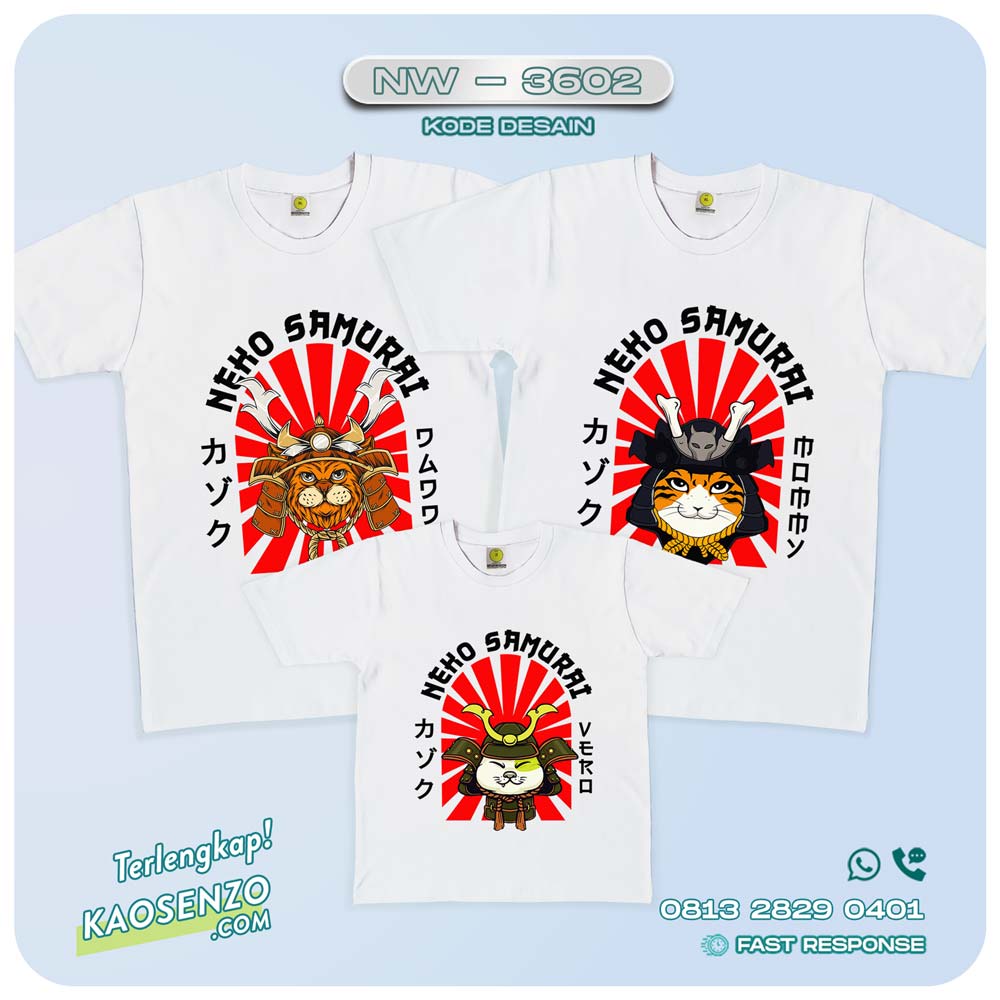 Kaos Couple Keluarga | Kaos custom Family Japanese- NW 3602