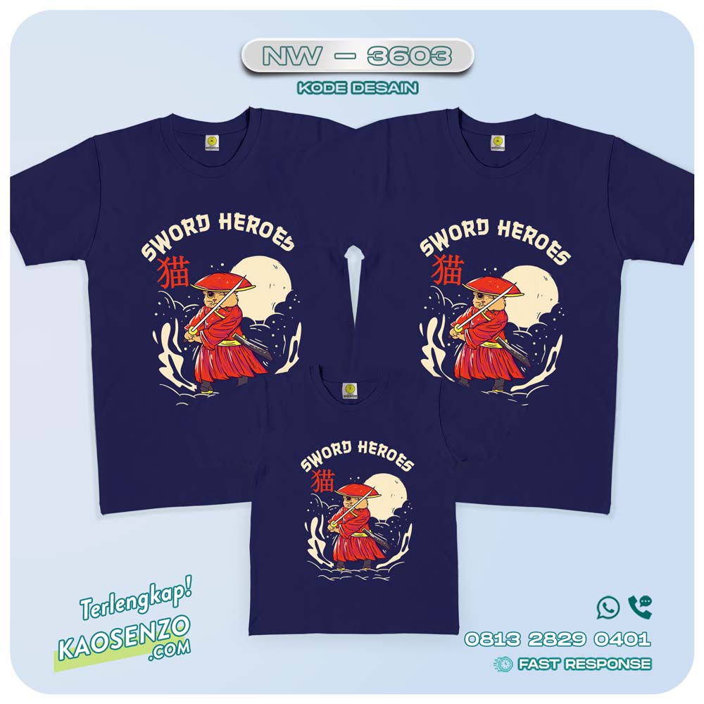 Kaos Couple Keluarga | Kaos custom Family Japanese- NW 3603