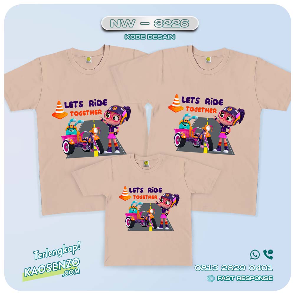 Kaos Couple Keluarga Kartun Animasi | Kaos Ulang Tahun Anak | Kaos Kartun Abby Hatcher - NW 3226