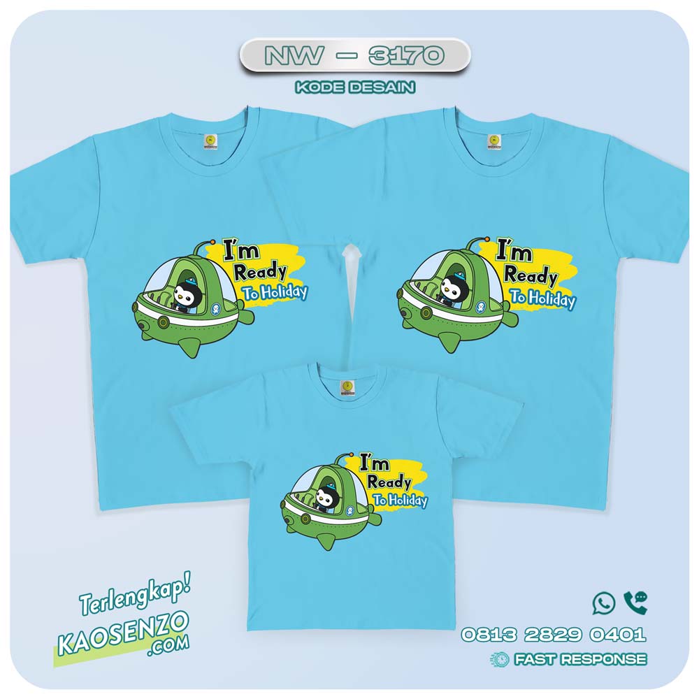 Kaos Couple Keluarga Octonauts | Kaos Ulang Tahun Anak | Kaos Octonauts - NW 3170