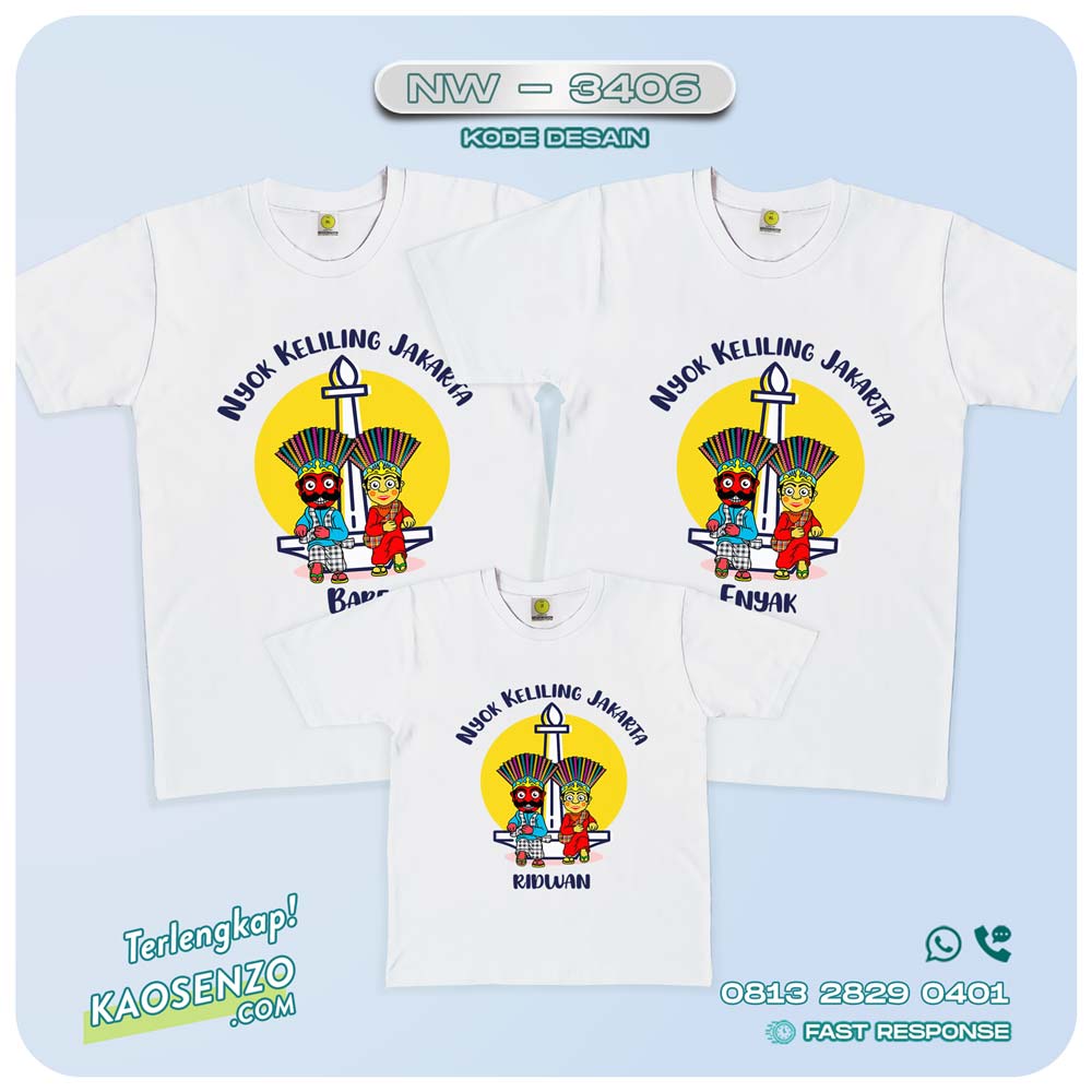 Kaos Couple Keluarga Ondel-ondel | Kaos Ultah Anak | Kaos Ondel-ondel - NW 3406