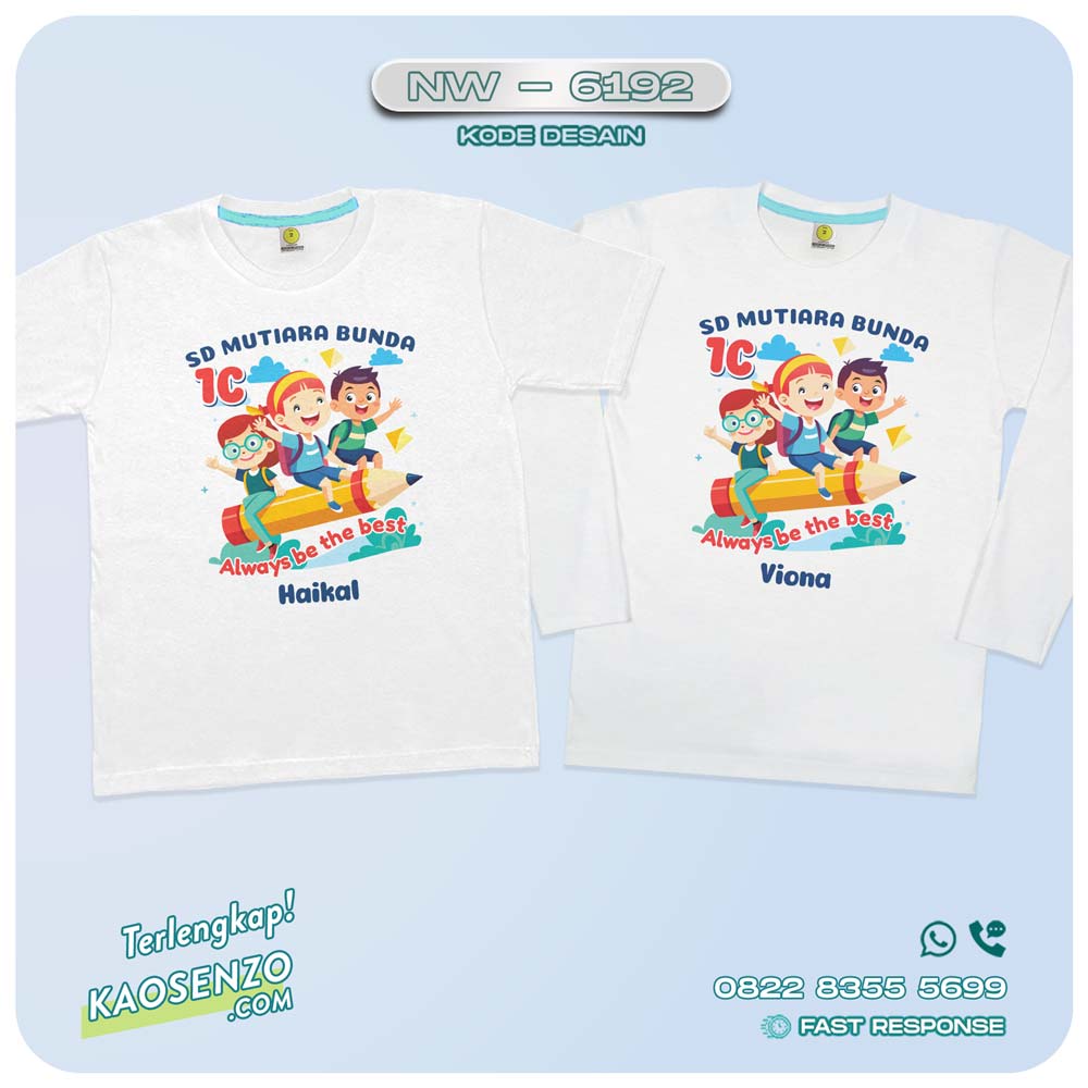 Baju Kaos Couple Kelas TK PAUD SD | Kaos Custom Kelas | Kaos Kelas SD - NW 6192