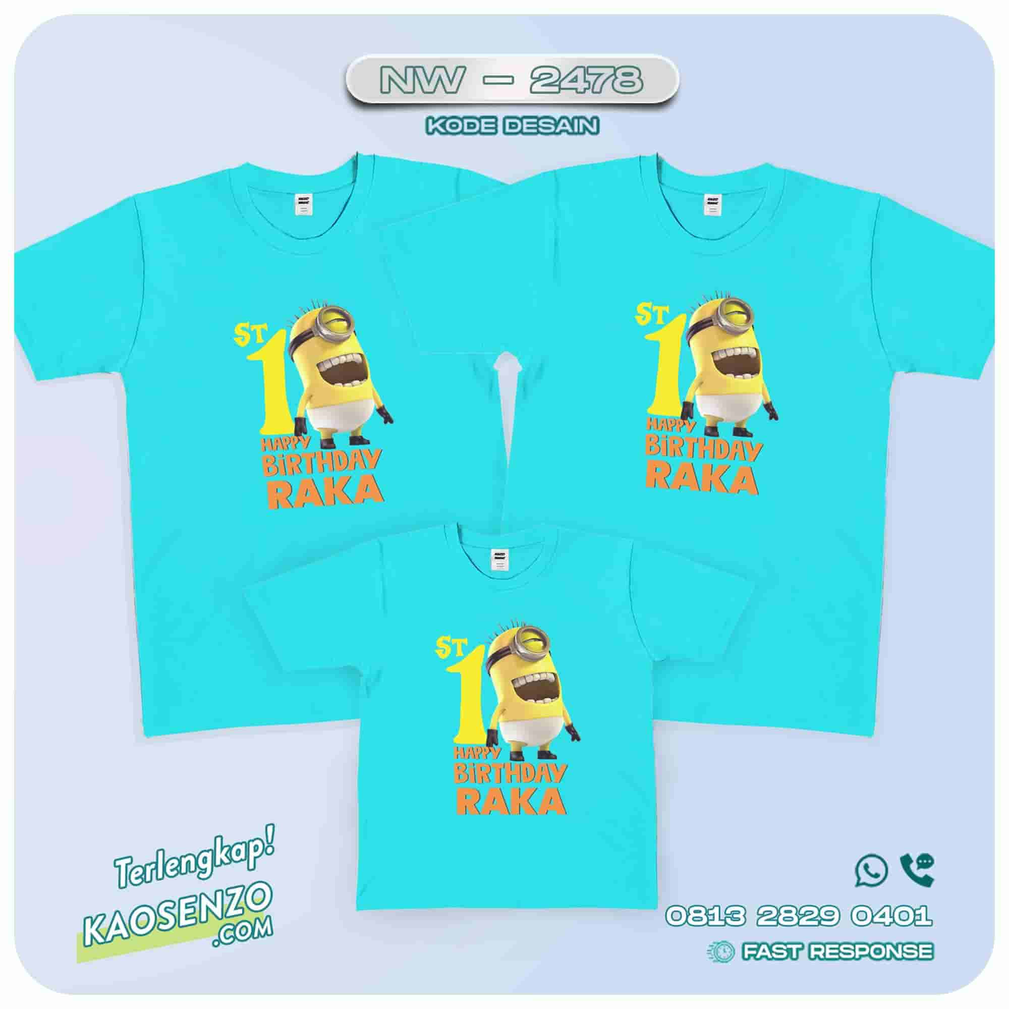 Baju Kaos Couple Keluarga Minion | Kaos Family Custom | Kaos Minion - NW 2478