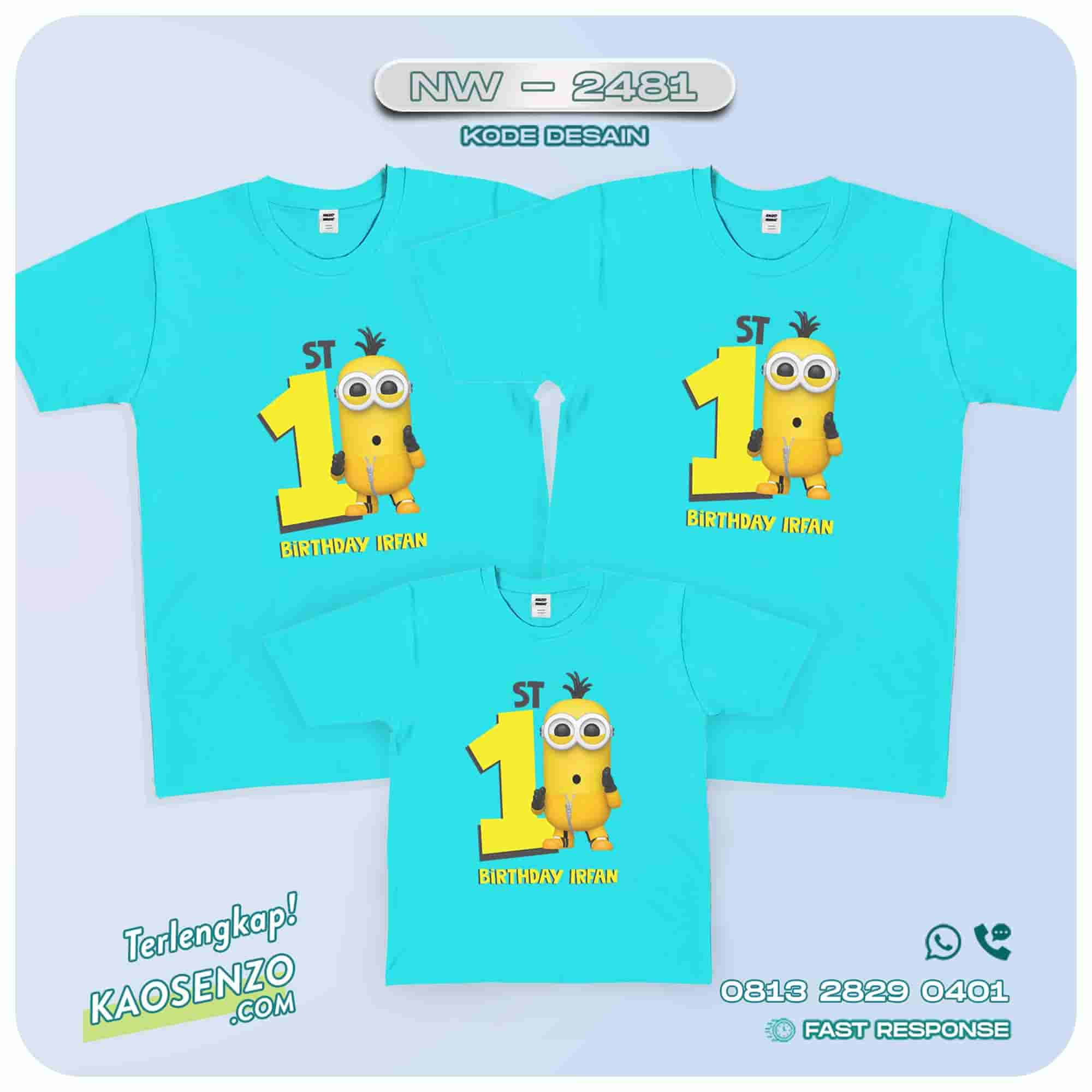 Baju Kaos Couple Keluarga Minion | Kaos Family Custom | Kaos Minion - NW 2481