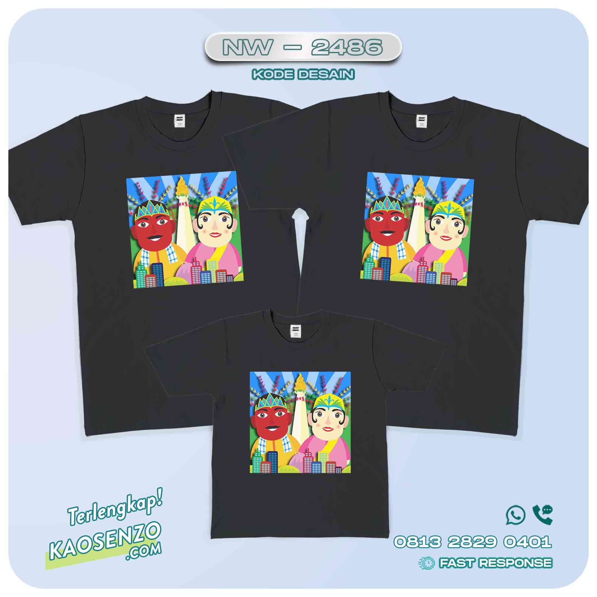 Kaos Couple Keluarga Ondel-Ondel | Kaos Ultah Anak | Kaos Ondel-Ondel - NW 2486