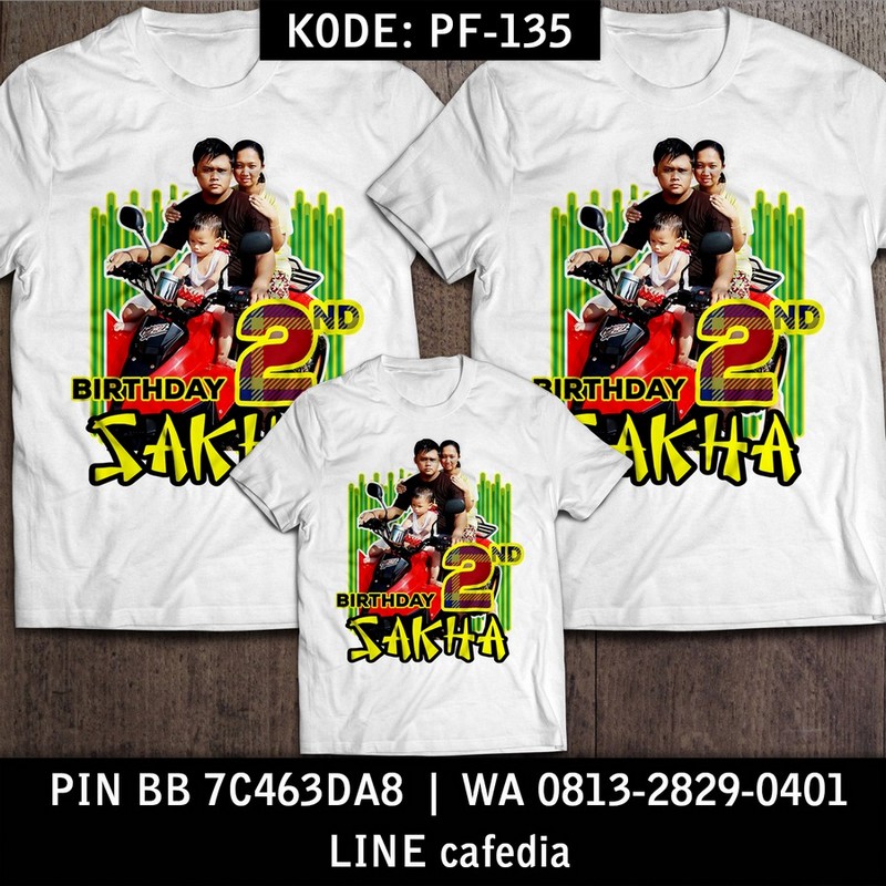 Kaos Couple Keluarga | Kaos Ulang Tahun Anak Foto - PF 135