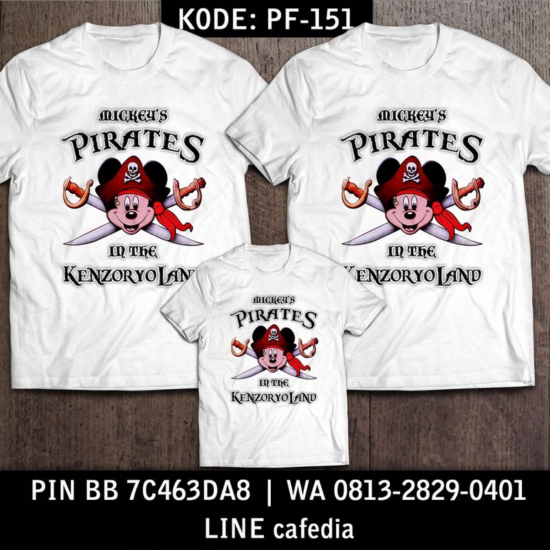 Baju Kaos Couple Keluarga | Kaos Family Custom Mickey Mouse - PF 151