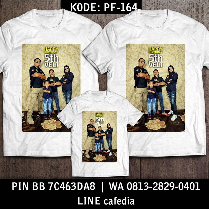 Kaos Couple Keluarga | Kaos Ulang Tahun Anak Foto - PF 164