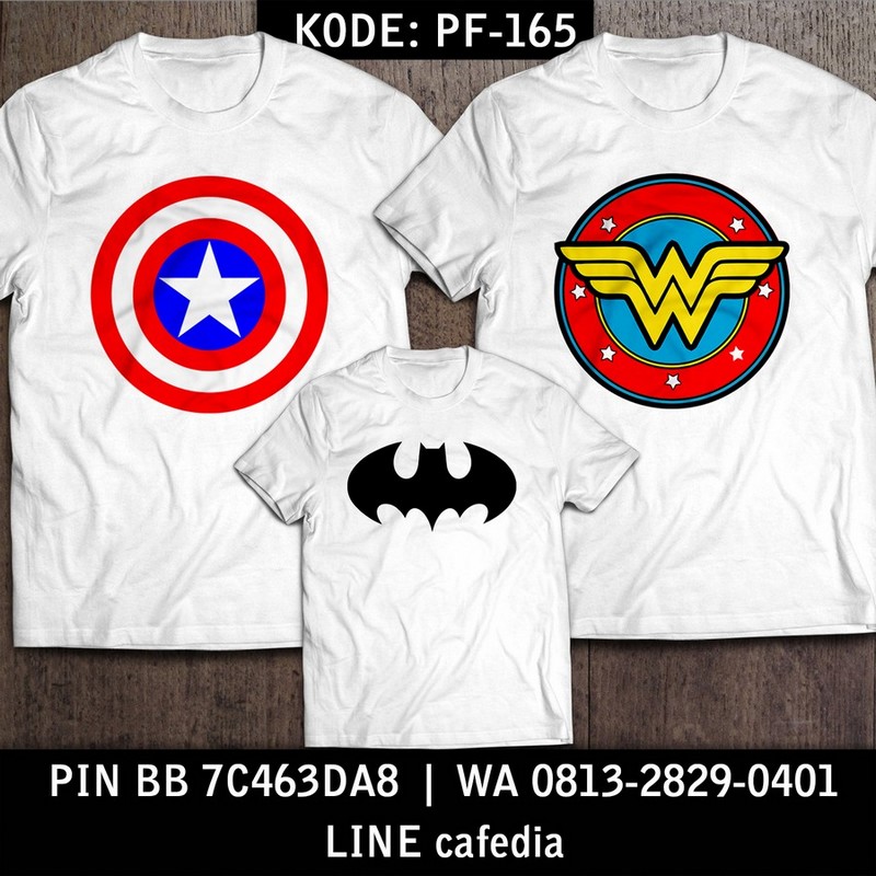 Baju Kaos Couple Keluarga | Kaos Family Custom The Avengers - PF 165