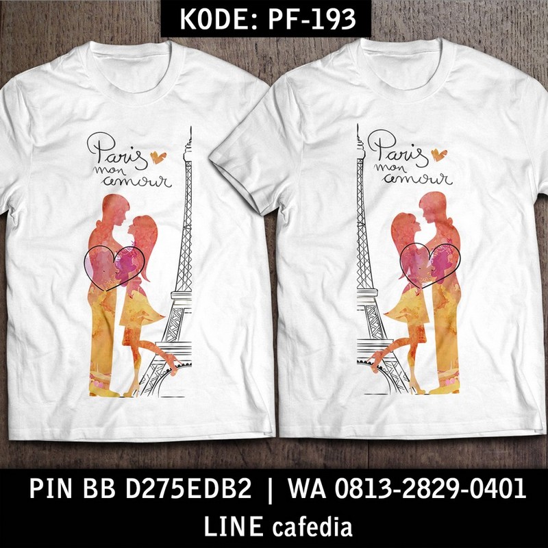 Baju Kaos Couple Keluarga | Kaos Family Custom Paris - PF 193