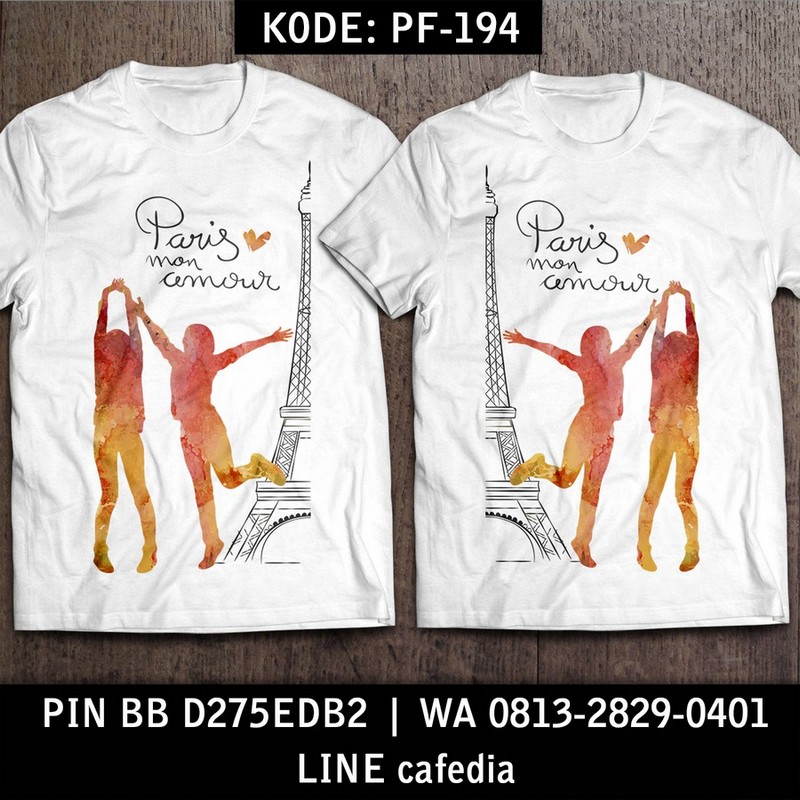 Baju Kaos Couple Keluarga | Kaos Family Custom Paris - PF 194