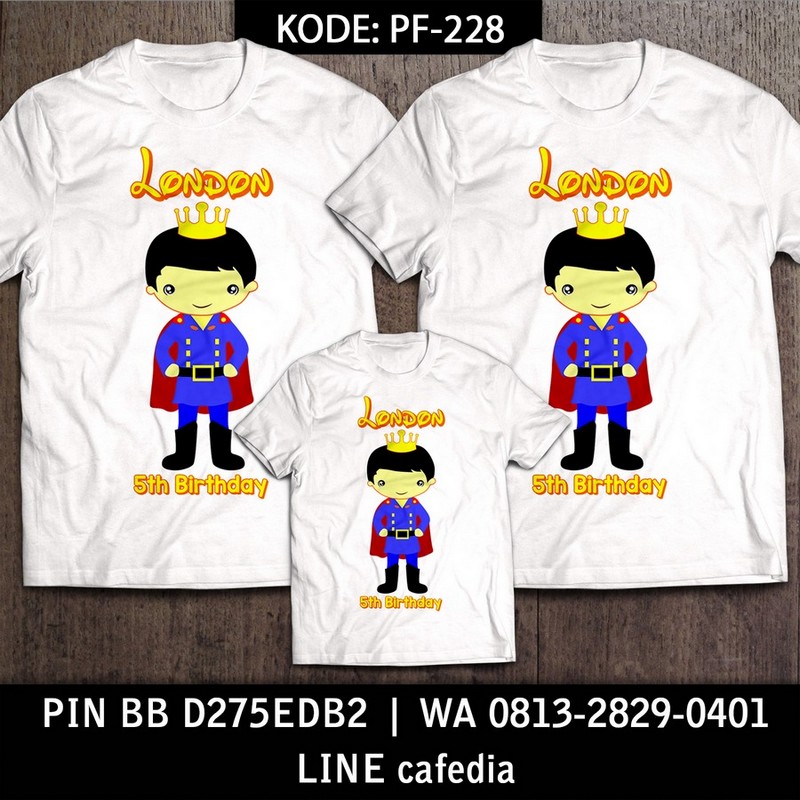 Kaos Couple Keluarga | Kaos Ulang Tahun Anak Prince - PF 228