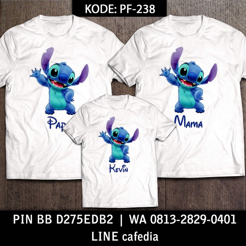 Baju Kaos Couple Keluarga | Kaos Family Custom Stitch - PF 238