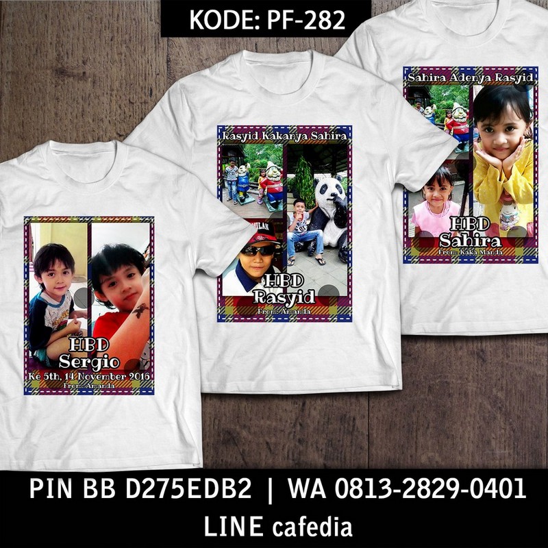 Kaos Couple Keluarga | Kaos Ulang Tahun Anak Foto - PF 282