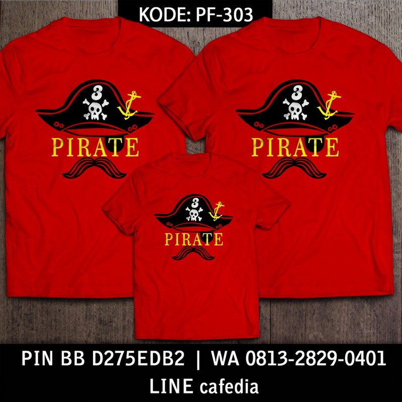 Baju Kaos Couple Keluarga | Kaos Family Custom Pirate - PF 303