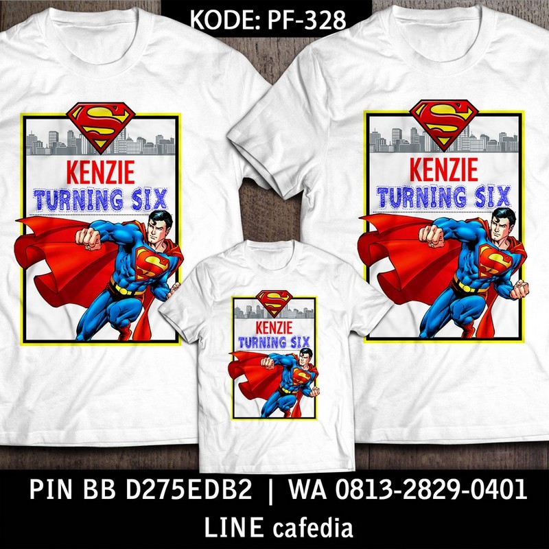 Kaos Couple Keluarga | Kaos Ulang Tahun Anak Superman - PF 328