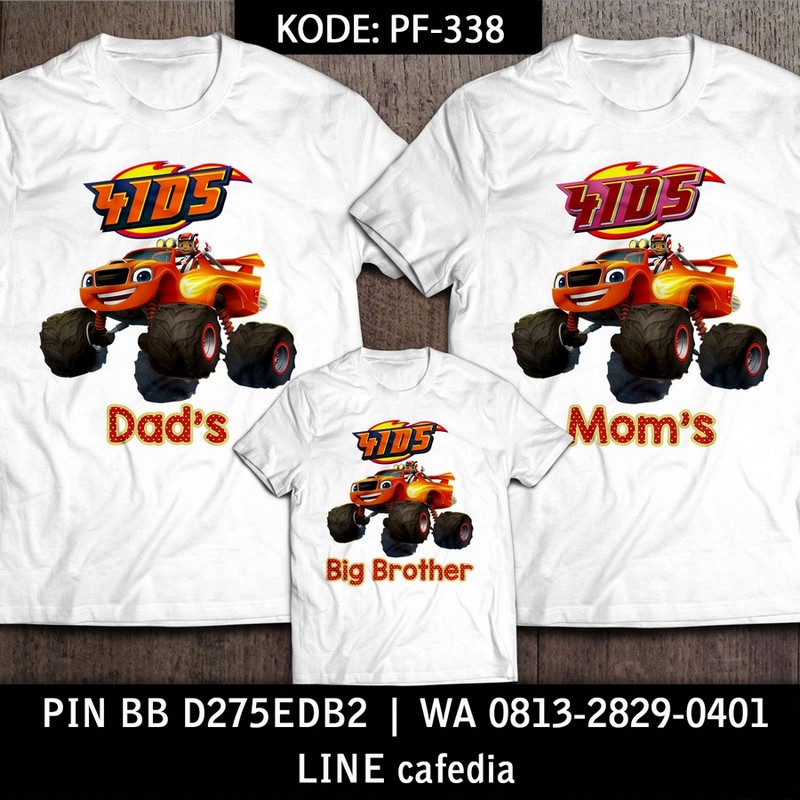 Baju Kaos Couple Keluarga | Kaos Family Custom Blaze - PF 338