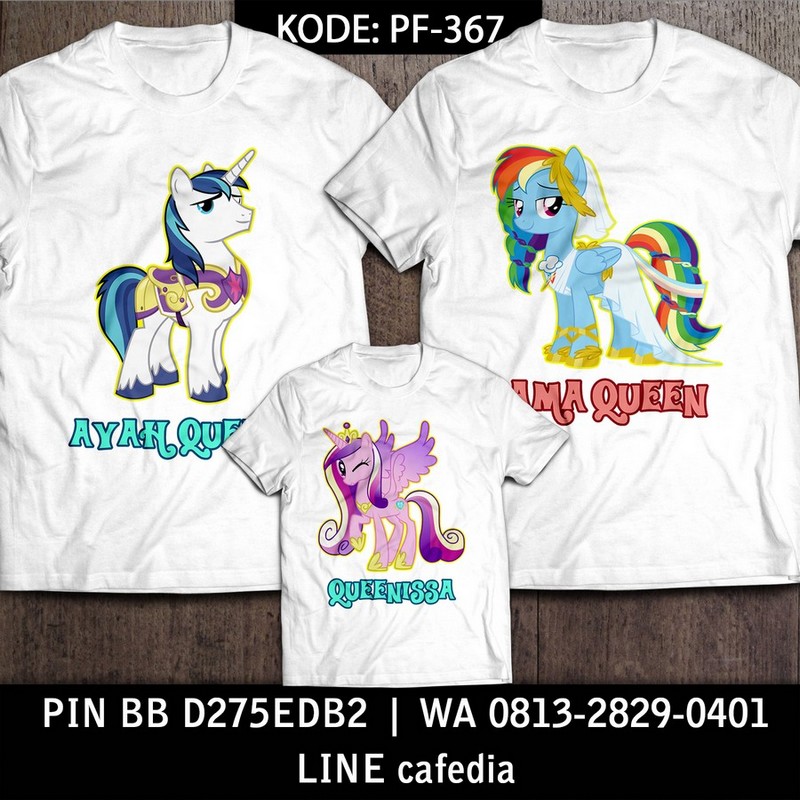 Baju Kaos Couple Keluarga | Kaos Family Custom Little Pony - PF 367