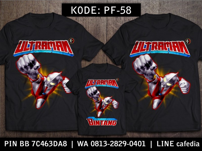 Baju Kaos Couple Keluarga | Kaos Family Custom Ultraman - PF 58