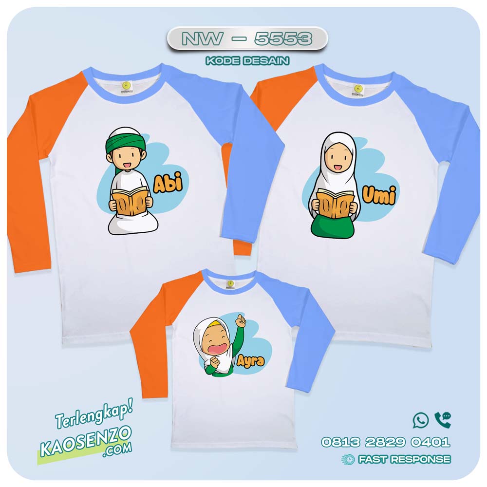 Kaos Keluarga | Kaos Couple Lebaran | Kaos Keluarga Islami | Kaos Motif Islami NW - 5553