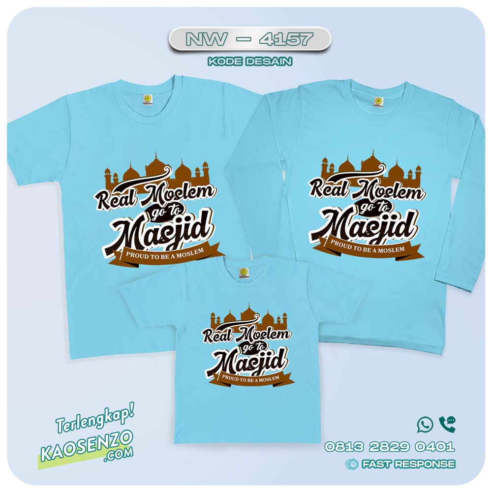 Kaos Keluarga | Kaos Couple | Kaos Keluarga Islami | Kaos Motif Islami NW - 4157