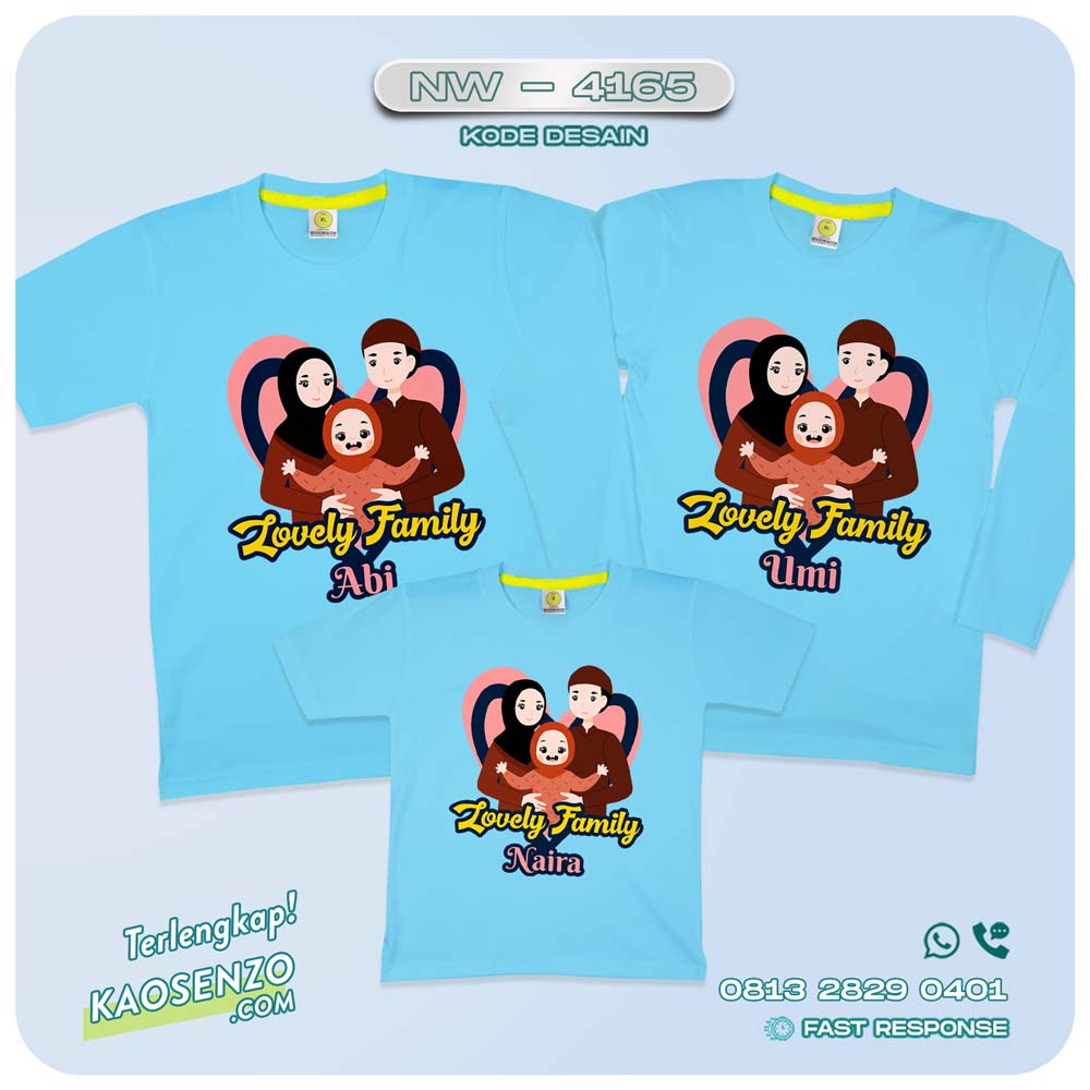 Kaos Keluarga | Kaos Couple | Kaos Keluarga Islami | Kaos Motif Islami NW - 4165