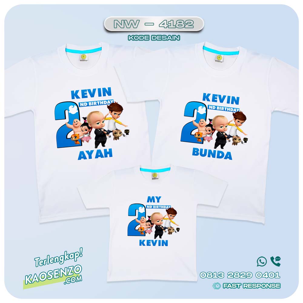 Baju Kaos Couple Keluarga Baby Boss | Kaos Family Custom | Kaos Baby Boss - NW 4182