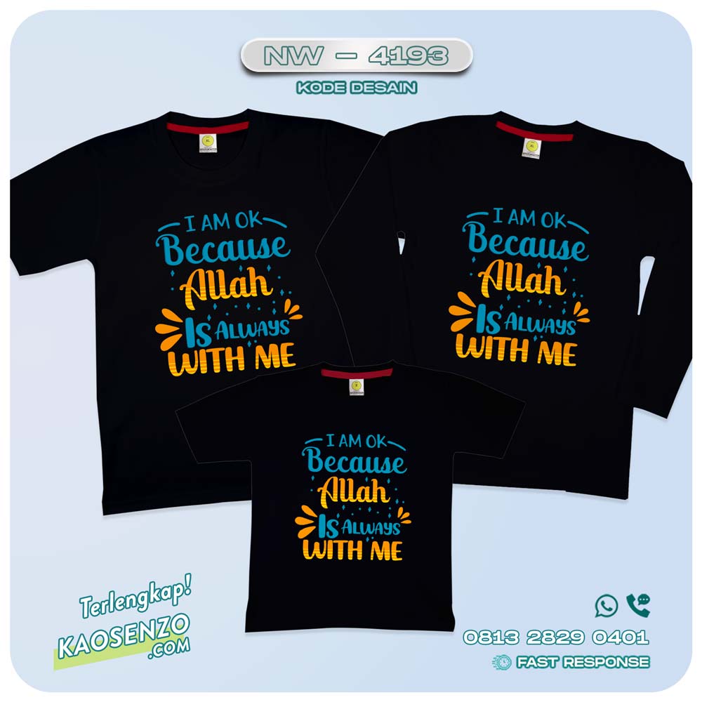 Kaos Keluarga | Kaos Couple | Kaos Keluarga Islami | Kaos Motif Islami NW - 4193