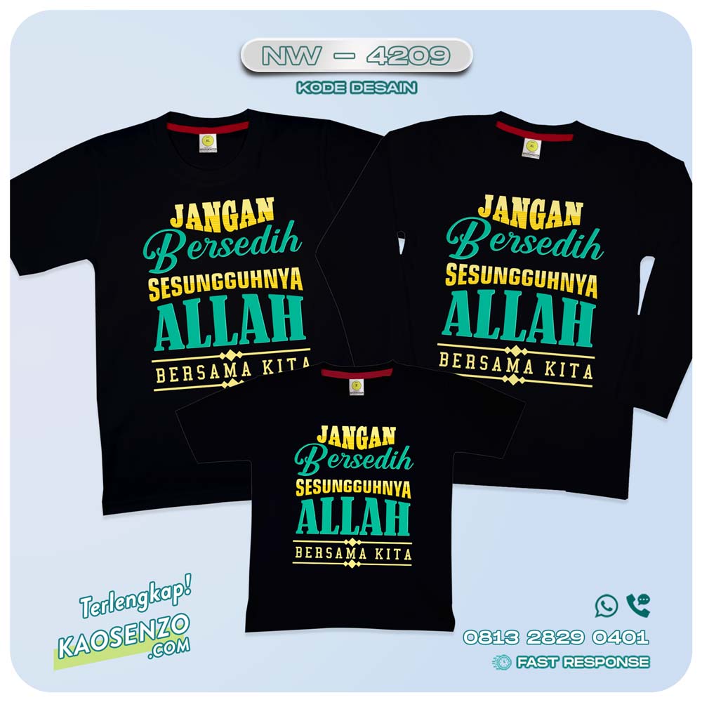 Kaos Keluarga | Kaos Couple | Kaos Keluarga Islami | Kaos Motif Islami NW - 4209