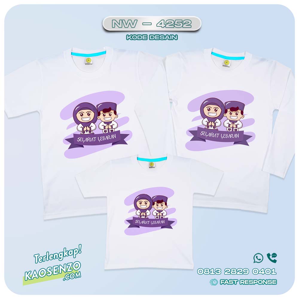 Baju Kaos Couple Keluarga Lebaran | Kaos Family Custom | Kaos Lebaran - NW 4252