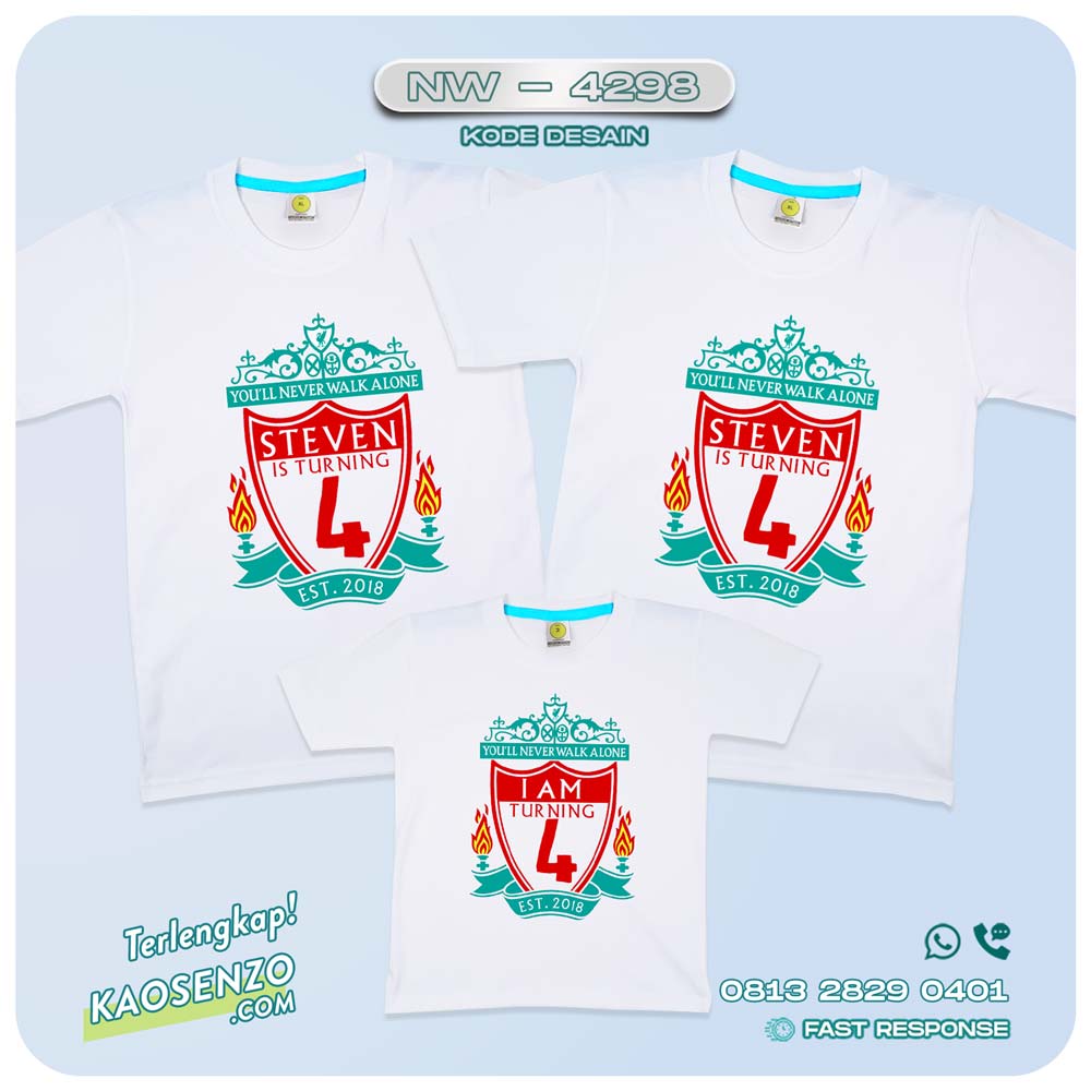 Baju Kaos Couple Keluarga | Kaos Family Custom | Kaos Klub Bola | Kaos Liverpool - NW 4298