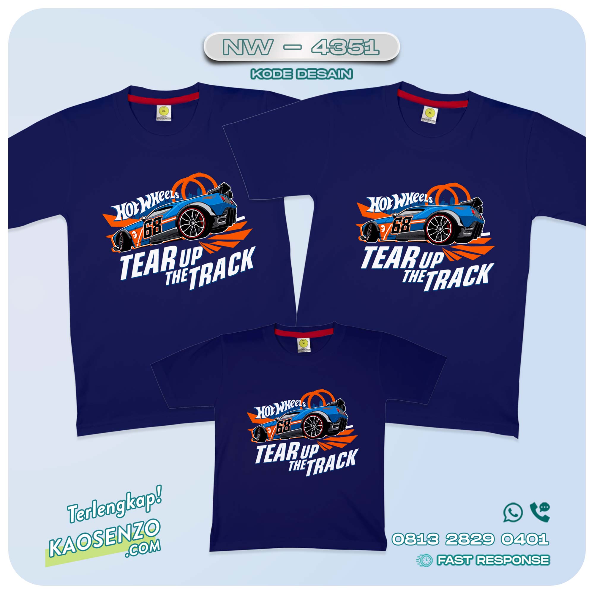 Baju Kaos Couple Keluarga Hotwheels | Kaos Family Custom | Kaos Hotwheels - NW 4351